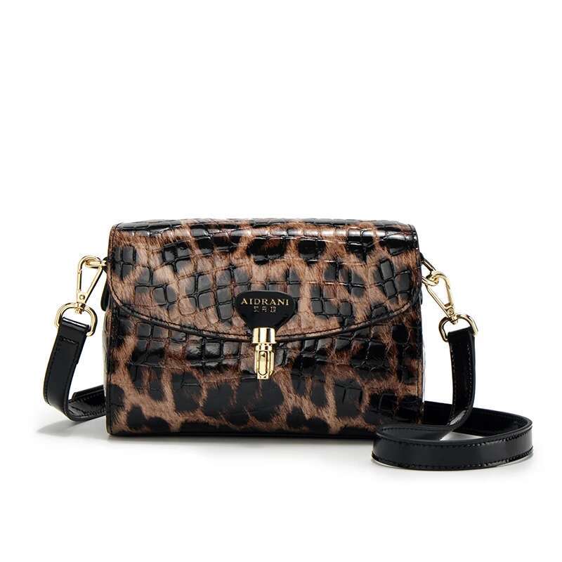 New Genuine Handbags Ladies Handbags Fashion Tote Leather Shoulder Bag Women Bags Designer Leopard