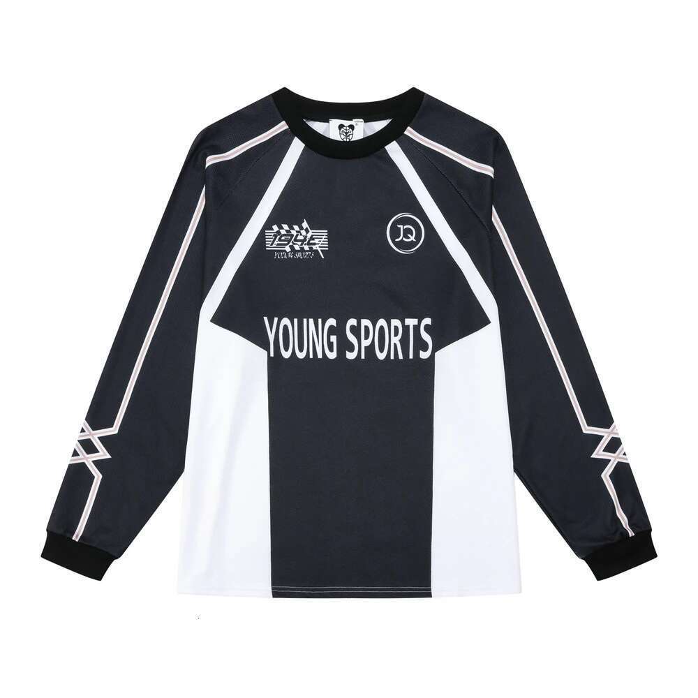 Contrast Color Mens Sports Baseball Tshirts Pullover Breathable Mesh Long Sleeve Tees Crew Neck Oversized Loose Autumn T-Shirt