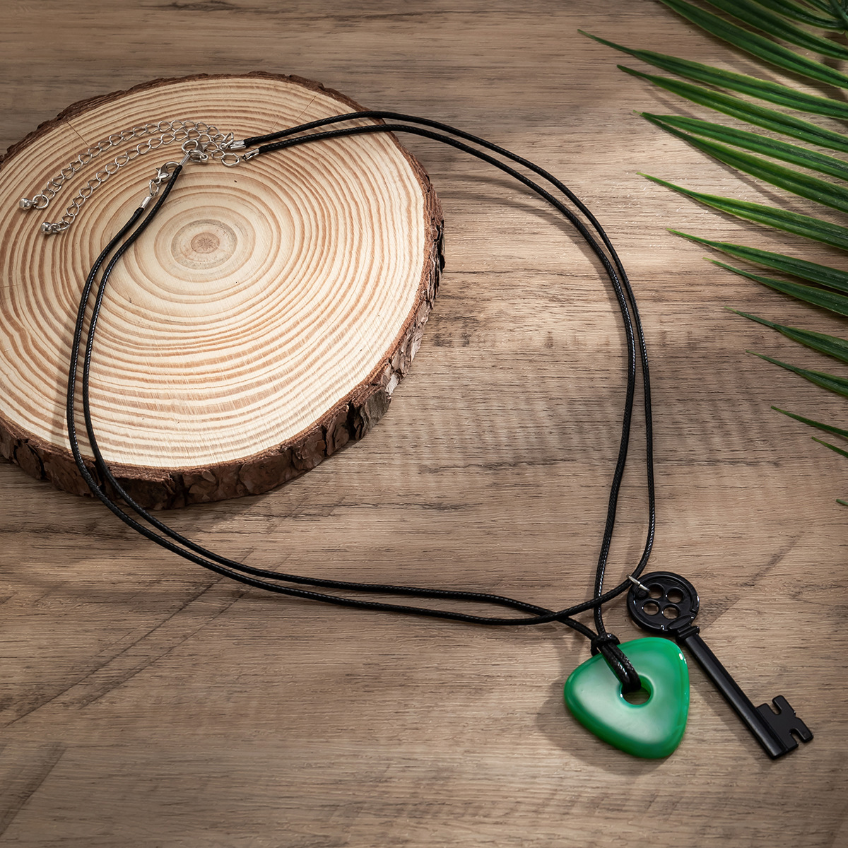 fashion Halloween Triangle Geometry Pendant, Unique Necklace, Female Gift Key, Minimalist designer Neckchain Jewelry
