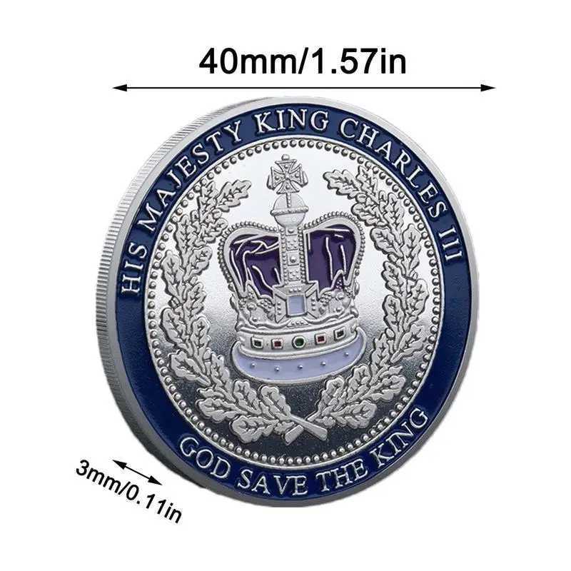 The King of England Charles III Gold Plated Commemorative Coin Set UK Royal Challenge CoinsSouvenir Craft GiftXJ250214