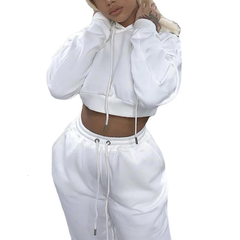 2025 Autumn Sports Suit Womens Casual Loose Large Size Hooded Many Colors Long-Sleeve Tracksuit Hoodie Sweatshirt Sets 250210