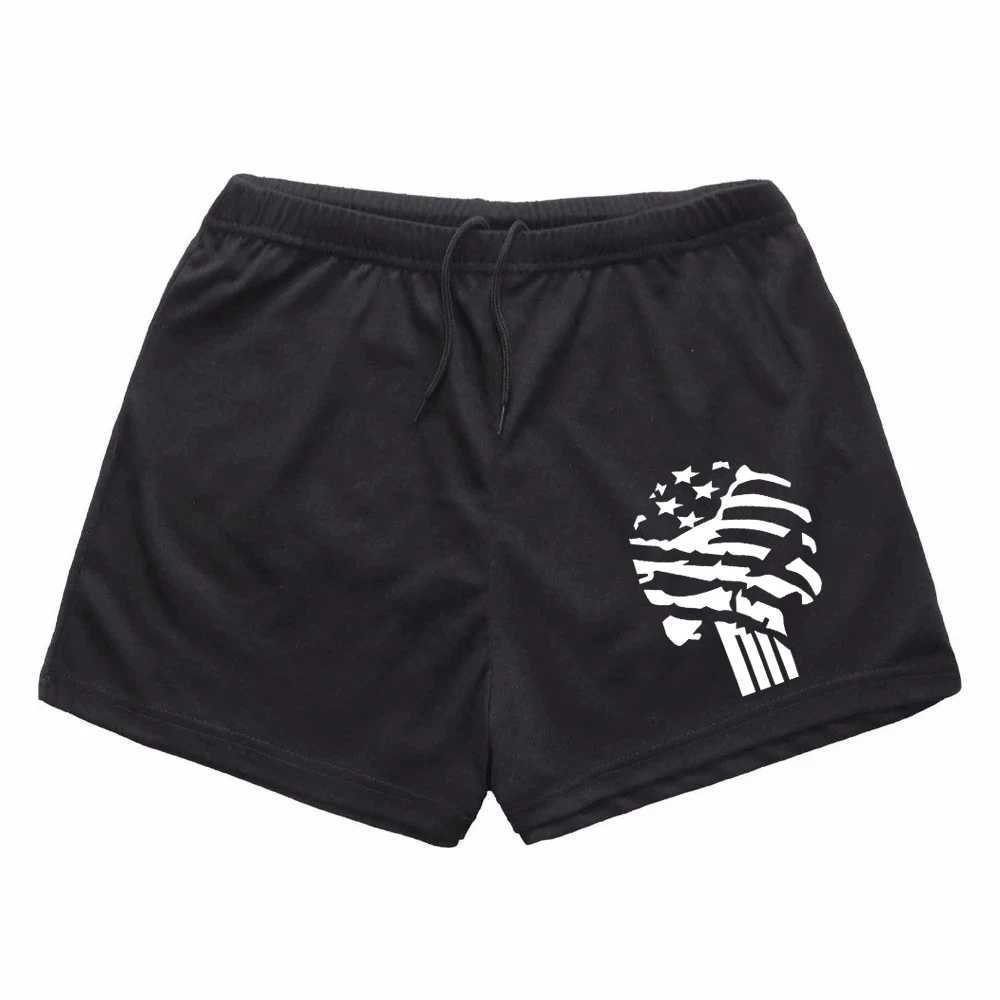 Summer men shorts mens casual shorts fitness exercise beach shorts breathable skull shorts jogger mens brand shortsXJ250213