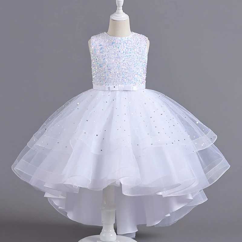 3-14 Years Teenagers Girls Dress Summer Sequins Sleeveless New Princess Dress Evening Gowns Birthday Par Performance Costumes Z250214