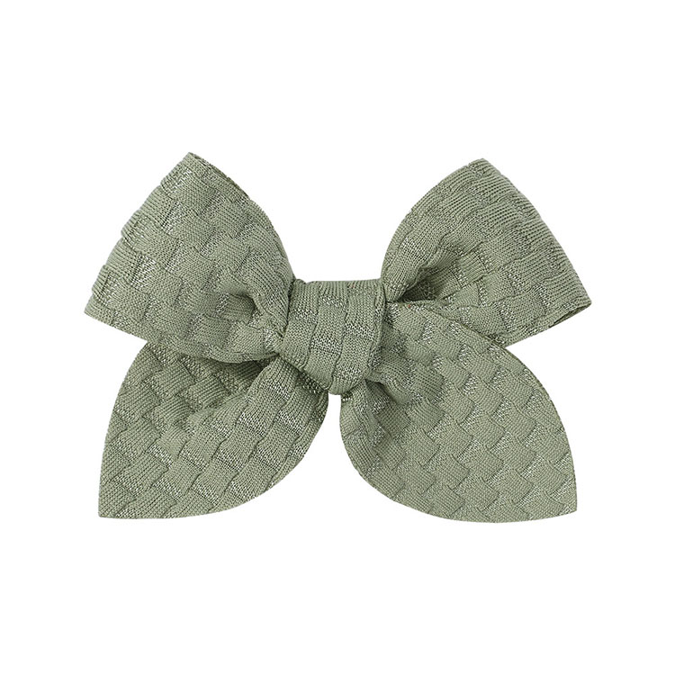 Children's Ribbon Hair Clips Wholesale 3.3 Inch Solid Color Handmade Girls Bow Hair Accessories Fashionable Cute Kids Headdress LA084