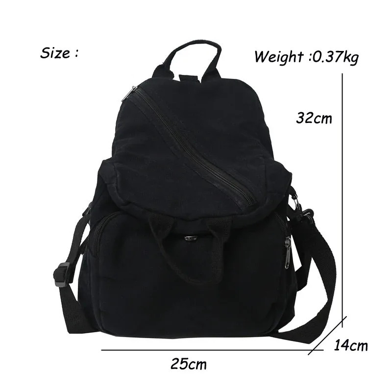 Casual Canvas women Backpack big capacity School Bag College Student Travel Ladies hand bag Vintage Female Shoulder Bag bagpack 250214