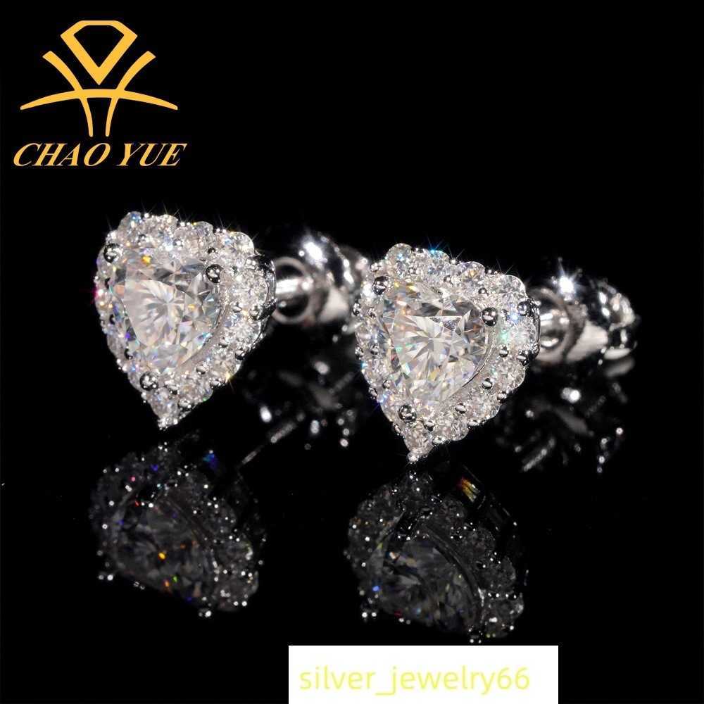 High end jewelry oval hip-hop earrings 925 silver moissanite tested Gra certified earrings
