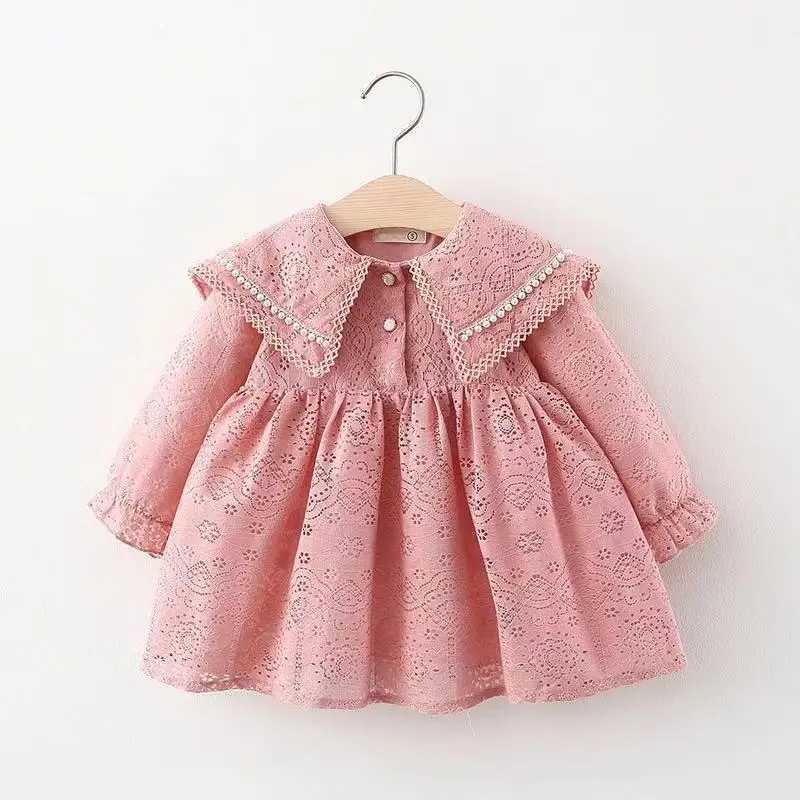 0-5year Long sleeve Lace Girls Dresses Autumn Kids Dress Princess Par Baby Dresses for Children Clothing Z250214