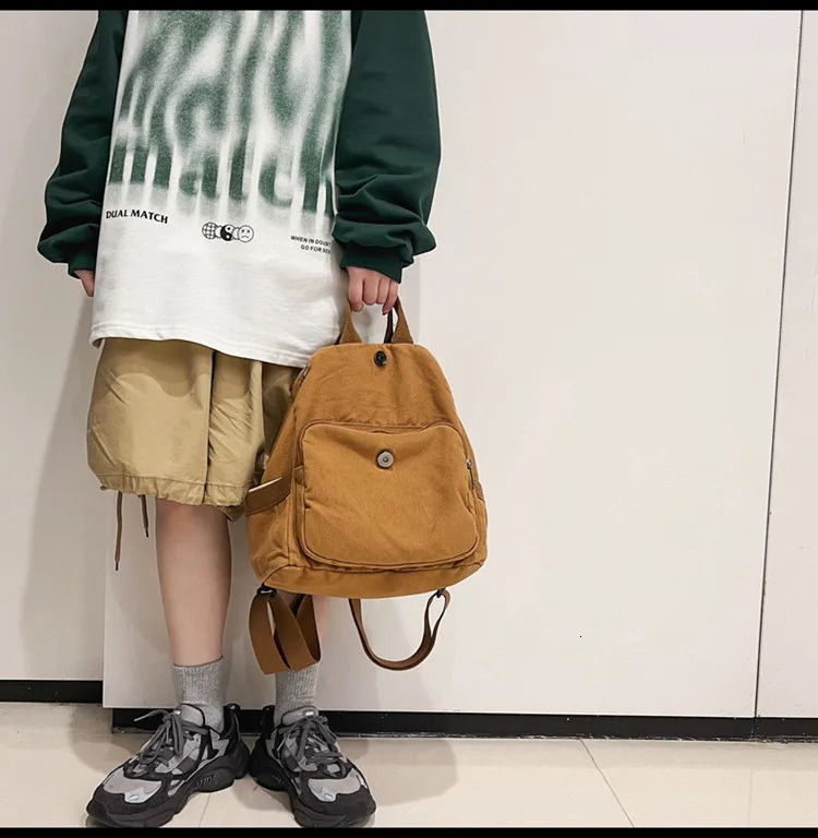 Casual Canvas women Backpack big capacity School Bag College Student Travel Ladies hand bag Vintage Female Shoulder Bag bagpack 250214