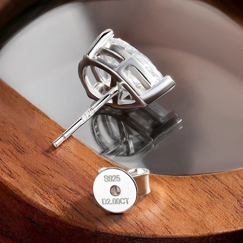 KNOBSPIN D VVS1 Pear Earrings for Women GRA Certified Lab Grow Diamond Solid 925 Silver Plated 18k Gold Stud Earring 250109