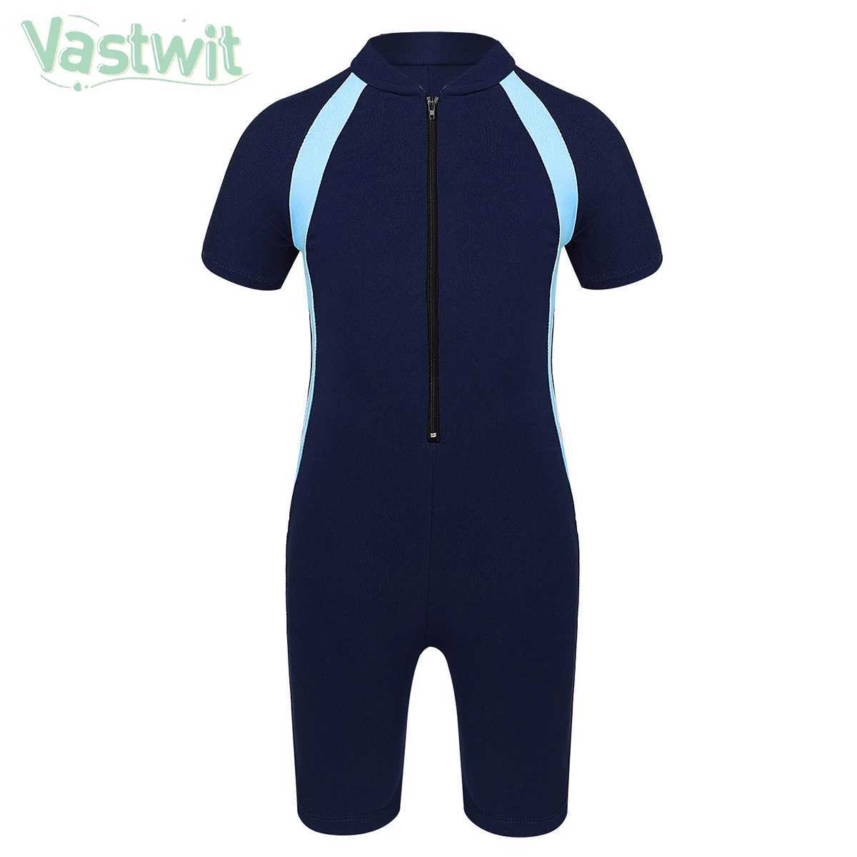 Kids Boys Girls Wetsuit Children Diving Suits Swimwear Girls One Piece Short Sleeve Surfing Swimsuits Girl Bathing Suit Wetsuits Z250214