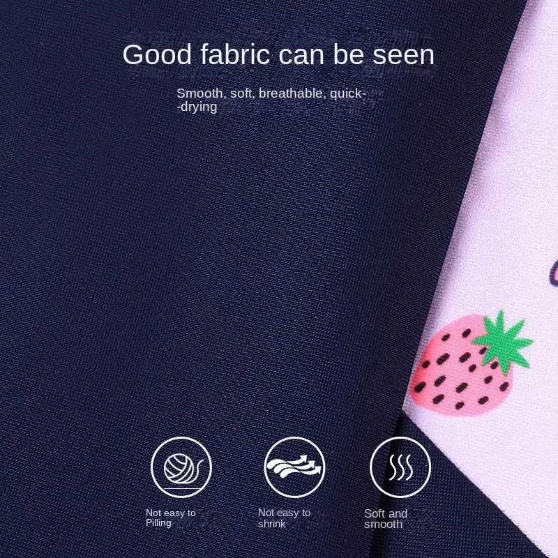 One-piece Swimsuit for Children and Teenage Girls Quick Drying Sun Protection Swimwear Short Sleeve Summer Swimming Suits Z250214