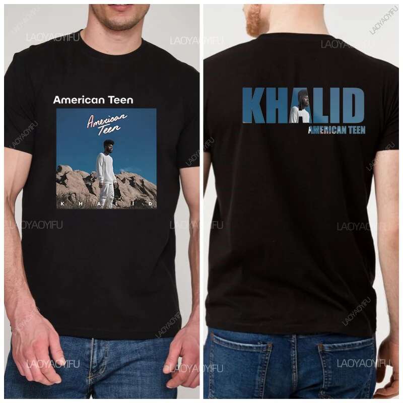 Rap 90S Hip-Hop Style Shirt Short Sleeve Tee Khalid Merch Women's T-Shirts 100% Cotton Y2k Vintage Top New In Tops & Tees Tshirt