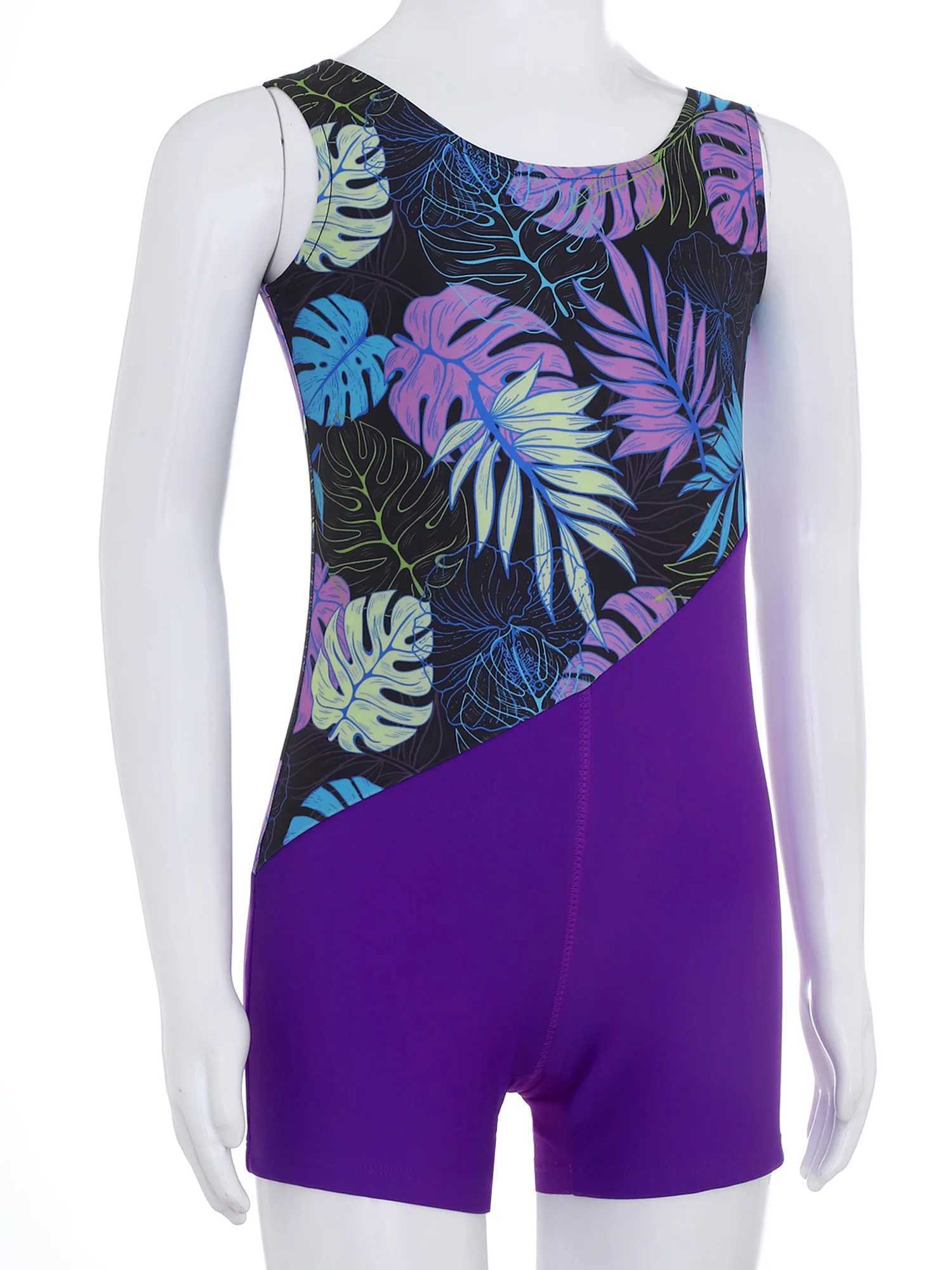 Kids Girls One-piece Swimsuit U Neck Sleeveless Boyleg Athletic Competitive Swimwear Beach Bathing Suit Rashguard Shor Wetsuit Z250214