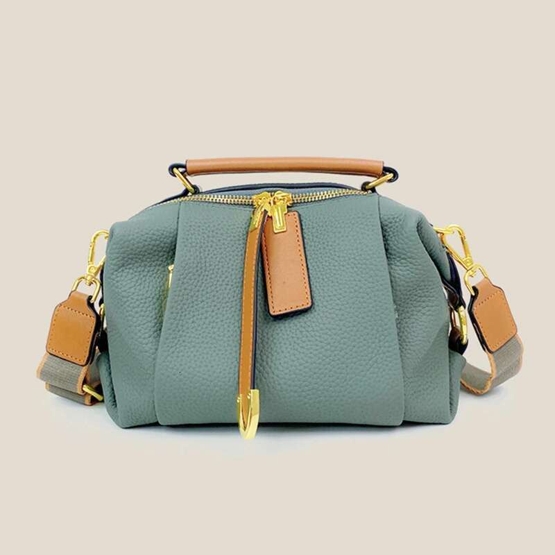 Hifashion Cowhide Genuine Leather Pillow Small Shoulder Crossbody For Women 2024 Trend Designer Tote Ladies Handbags 2 Straps