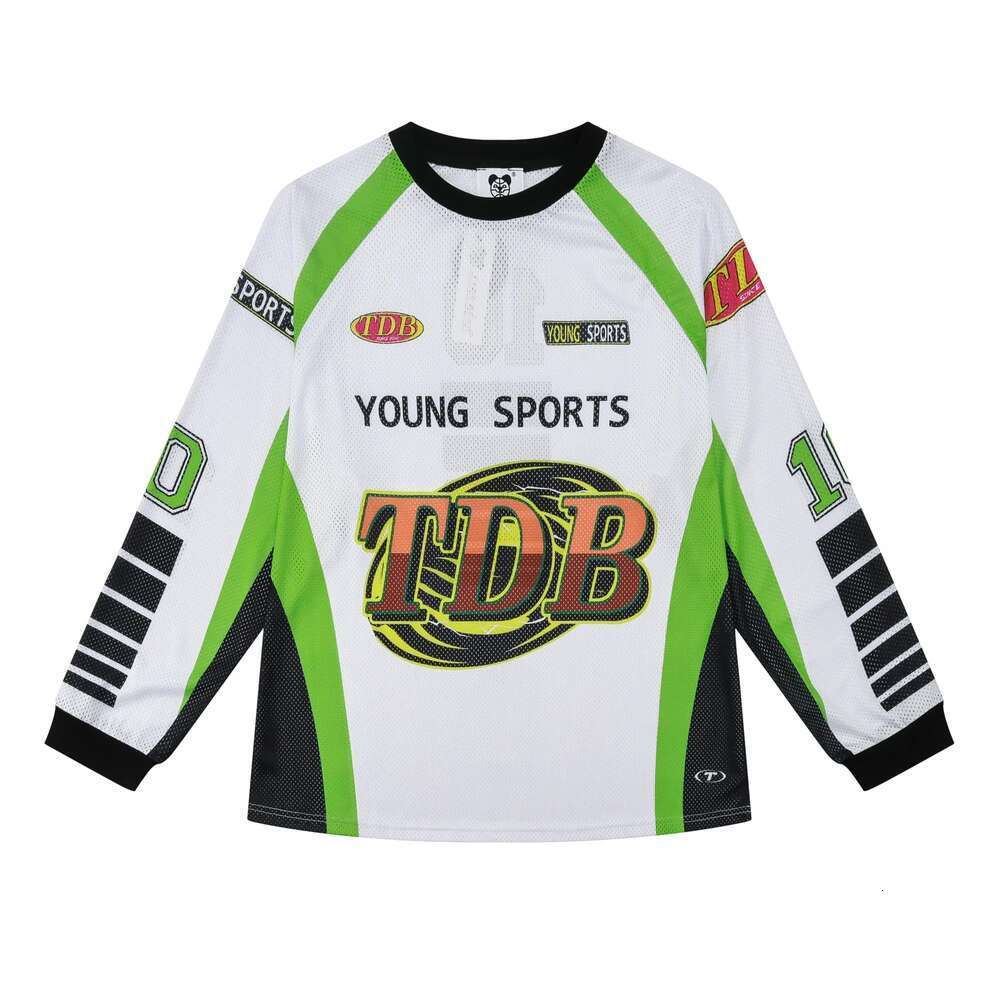 Contrast Color Sports Baseball Tshirts For Men And Women Pullover Breathable Mesh Long Sleeve Tees Oversized Loose Fall T-Shirt