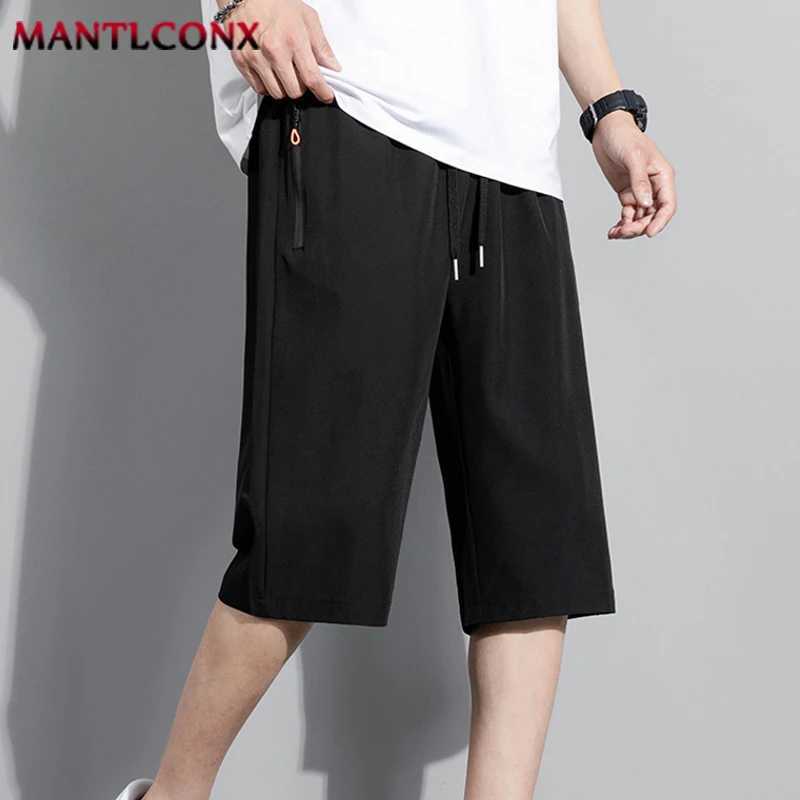 New Fashion Sports Shorts Men Elastic Waist Shorts Male Breathable Quick Dry Comfortable Mens Short Pants Men Bottom Black XXXLXJ250213