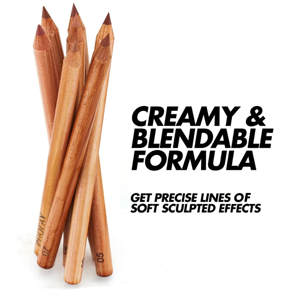 PHOFAY Nude Lipliner Kit Lip Pencil Set Matte Nude Contour Lipstick Waterproof Long Lasting Lips Pen Makeup Kits Velvet Liner 250214