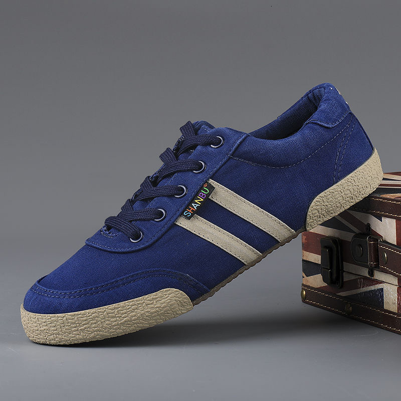 2025 Spring New Men's Low Top Canvas Korean Edition Classic Student Casual Flat Bottom Lace Breathable Board Shoes