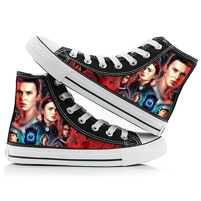Stranger Things high top casual flat Korean version of the trend student canvas shoes S25214