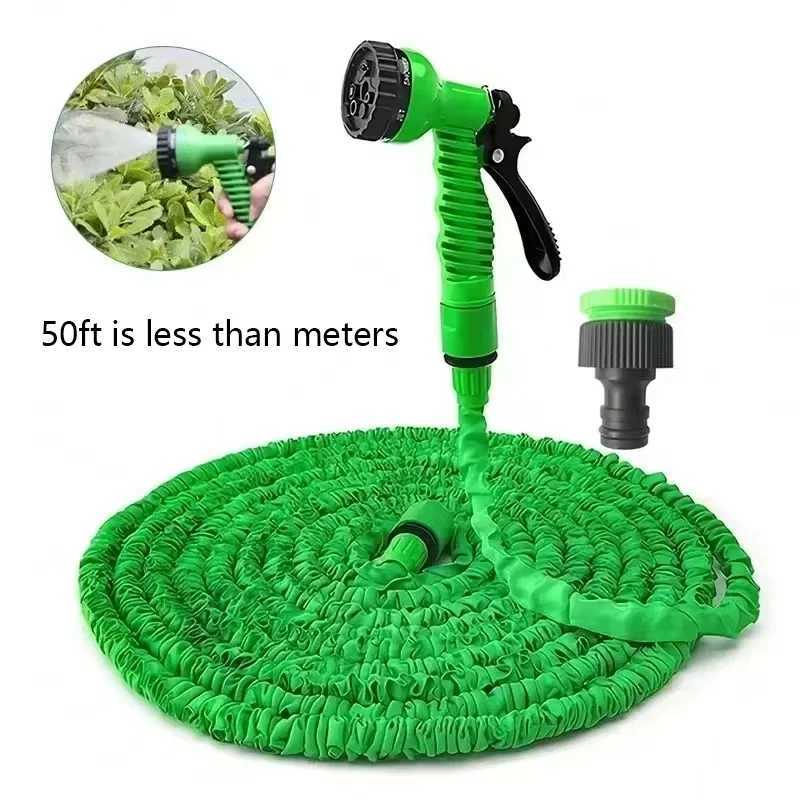 Expandable magic hose high-pressure car wash hose 7-water spray function water gun household garden water hose T250214