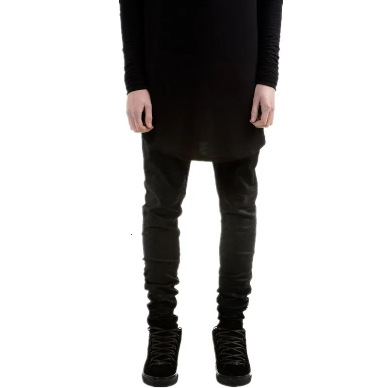 Men Black Ripped Skinny Jeans Hip Hop swag Denim Scratched Biker Joggers pants ner Trousers 250210