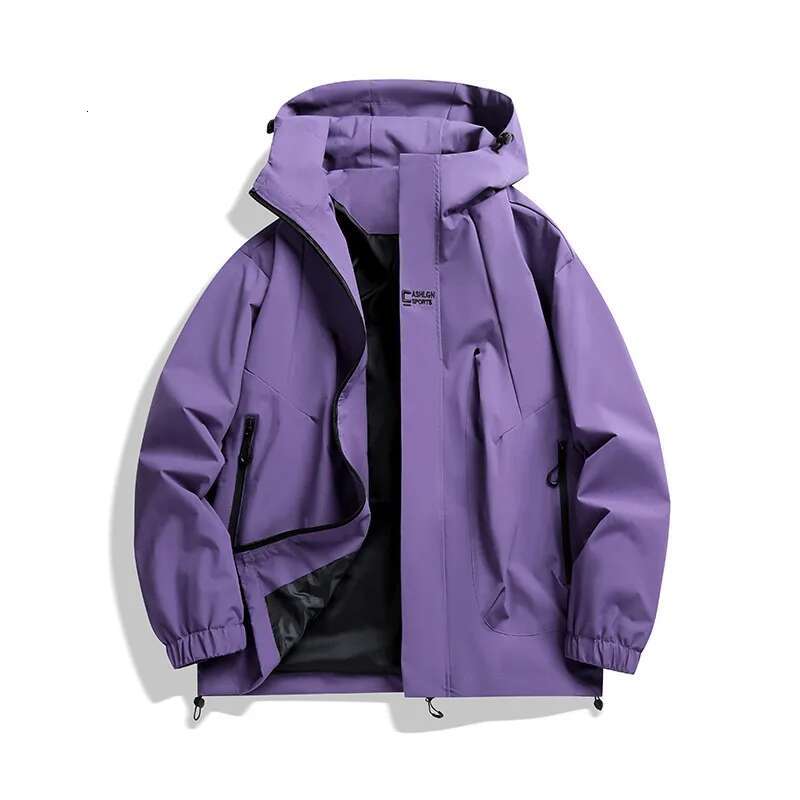 Fashion Casual Solid Color Comfortable Travel Rain and Wind Protection Outdoor Couple Climbing Storm Jacket