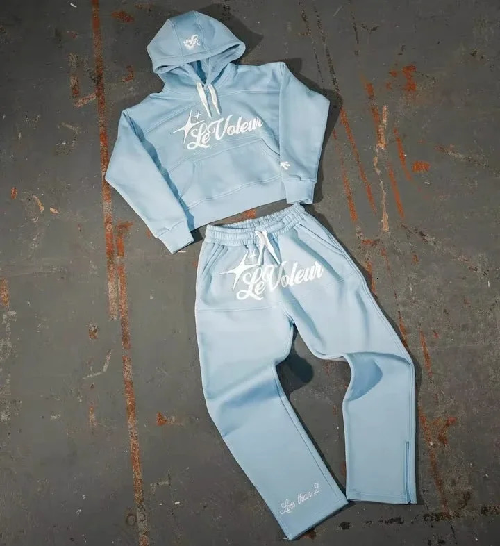 Streetwear Y2K Clothes Harajuku Casual Pants Sweatpants Goth Letter Graphic Embroidered Pullover Sweatshirt Men Women Tracksuit 250210