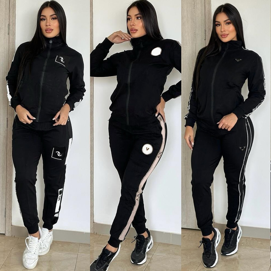 Women's Hoodies & Sweatshirts womens designer clothing zip up hoodie Letter embossed embroidery temperament women's hoodie set hoodie pants two-piece set hoodie