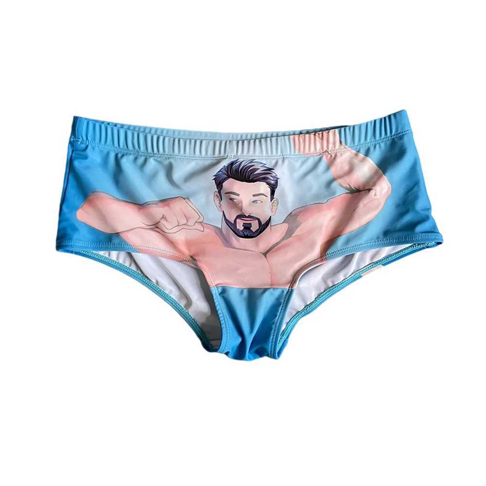 Sexy Mens Swim Trunks Summer Beach Board Bathing Suit Sport Surfing Swimwear Fashion Male Polyester Quick Dry Pad Bulge Swimsuit W250214