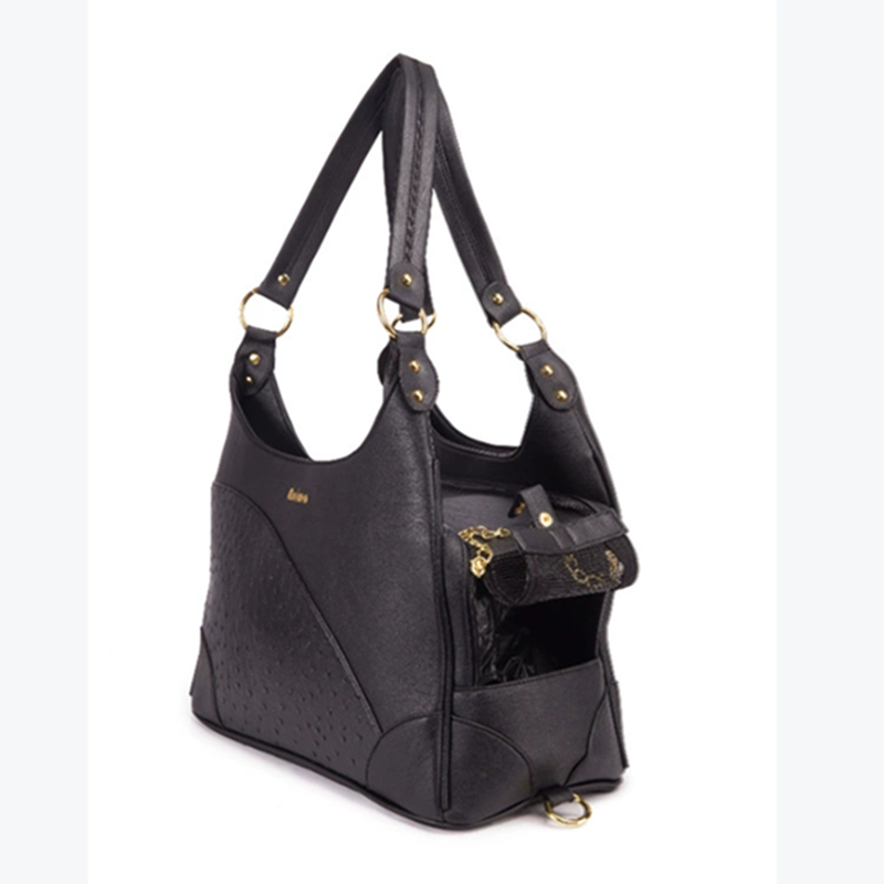 Pet Carrier, Puppy Small Dog Carrier, Cat Carrier, Waterpro Soft Edge Softness PU Leatherr Carrier Handbag with Breathable Mesh for Outdoor Travel Wal