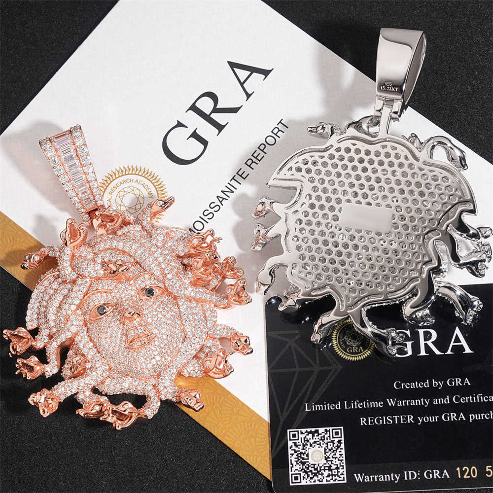 Diamond hair new Dulisa 925 silver inlaid moissanite pendant hip-hop accessory can be worn with 10mm necklace