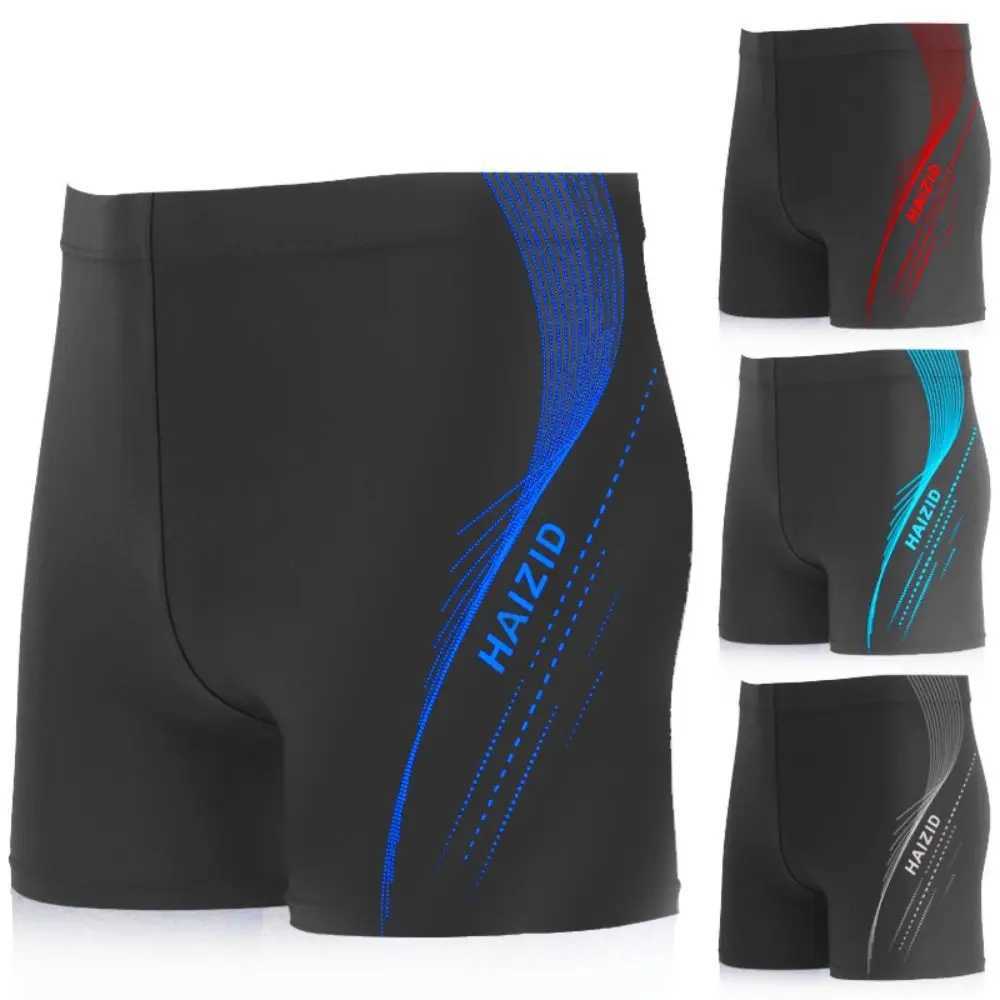Letter Print Mens Swimming Trunk Fashion Elastic Quick Drying Summer Swimsuit Boxer Plus Size Breathable Swimming Shorts W250214