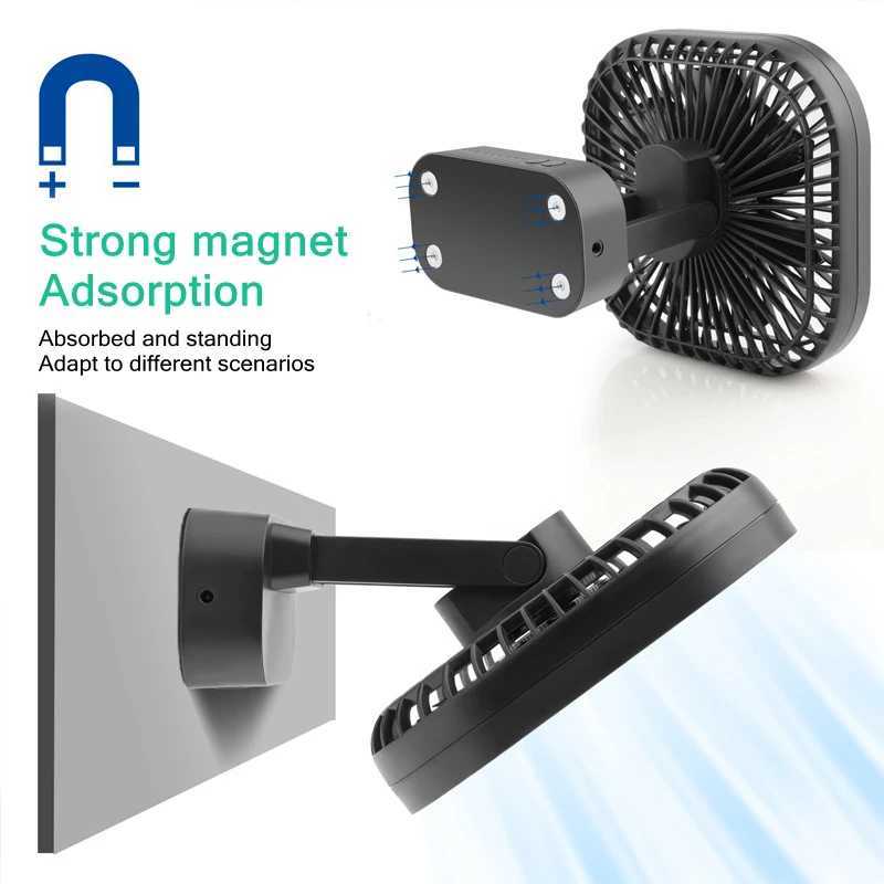 Mini USB Fan Rechargeable Battery Fan with Timer Strong Wind 3 Speed 7 Fan Leaf Desktop Portable Quiet Office Camping Outdoor Z250214