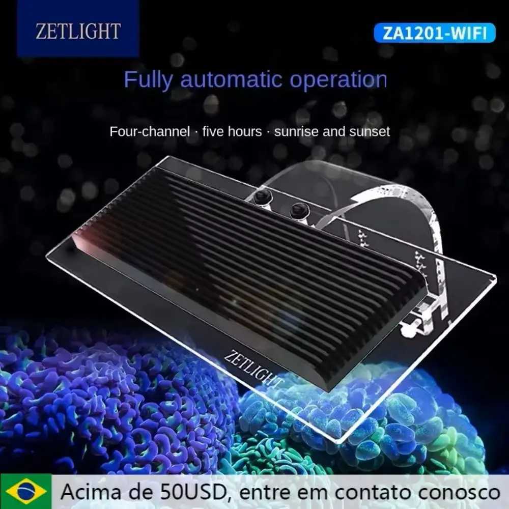 Zetlight Aquarium Led ZA1201AI Full spectrum seawater coral lamp through Wifi APP control light For SPS LPS Z250214