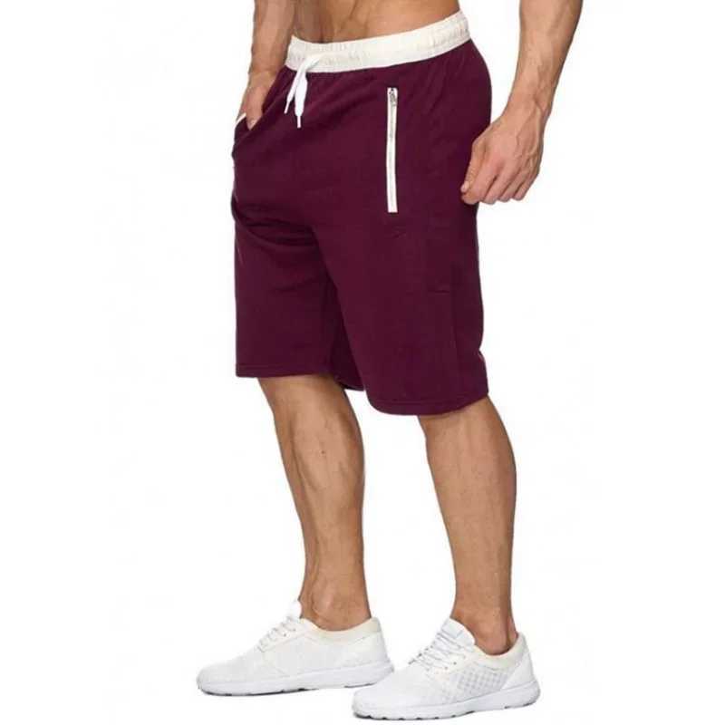 Mens Sports Pocket Solid Drawstring Board Trunk Beach Short Pants Shorts Summer Thin Trousers Zippered Pocket Loose SweatpantsXJ250213