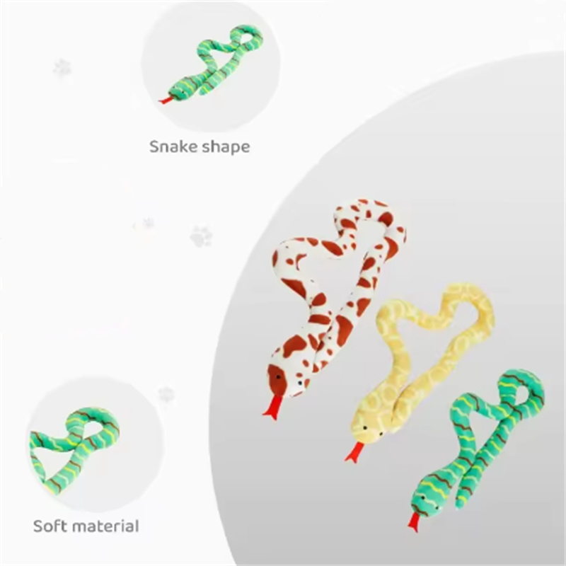 Cat Interactive Toy Plush Cat Toy Gluttonous Snake Bite-Resistant Molar Interactive Toy Gift For Cat Pet Accessories