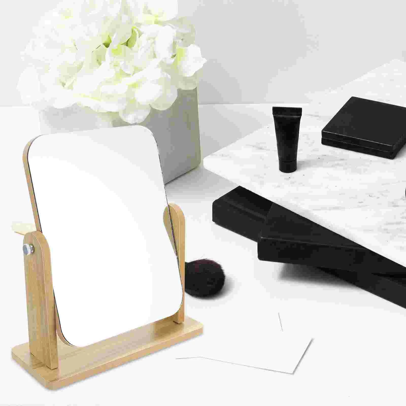 Mirror for Desk Tabletop Makeup Desktop Vanity Mirrors Dining Square Stool 250211