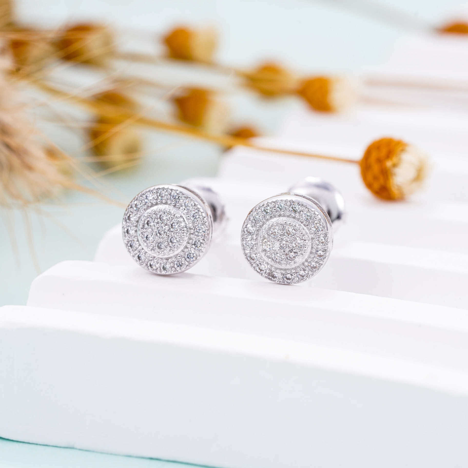 Fashionable 925 silver vv vs moissani personalized niche earrings for men and women light luxury trendy style