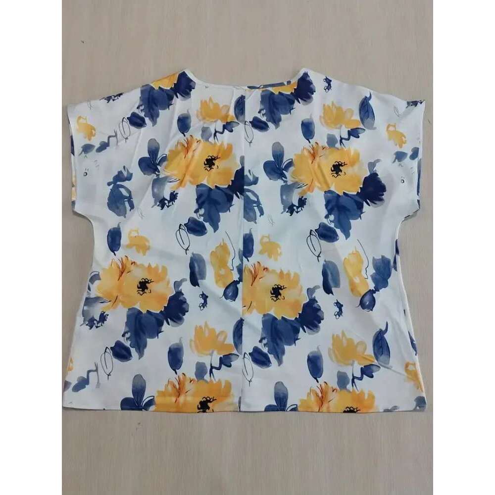 1Xl-5Xl Fashion O-Neck T-Shirt Ladies Casual Short Sleeve Tops Women's Ral Print Plus Size Clothing