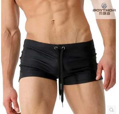 Brand new BOYTHOR Mens swimming trunks are custom-made Plain boxer shorts Sexy small waist Sexy small waist plus-size W250214