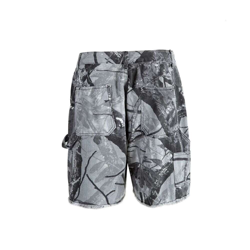 Full Branches Trees Camouflage Cargo Shorts For Men And Women Straight Patchwork Baggy Summer Knee Length Pants Oversized
