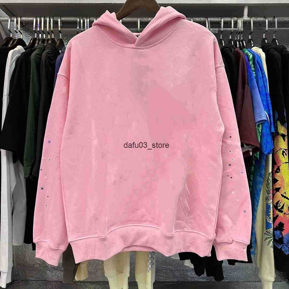 Men's Tracksuits hoodies Young Thug Men Women Hoodie Foam Print Web Graphic Pink Sweatshirts y2k Pullovers S-2XL Designer Hoody Tracksuit Q250214