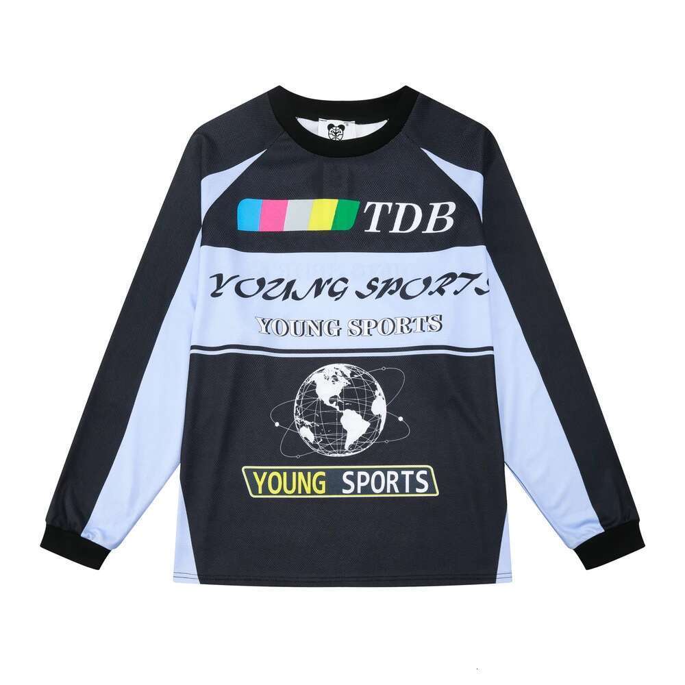 Retro Contrast Color Sports Baseball Tshirts For Men And Women Breathable Mesh Casual Long Sleeve Tee Pullover Crew Neck T-Shirt