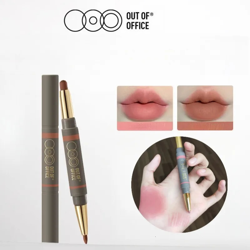 OUT OF OFFICE OOO Double-end lipliner matte lipstick lip plumping lip pencil outlines Nude outofoffice Original Makeup Cosmetics 250214