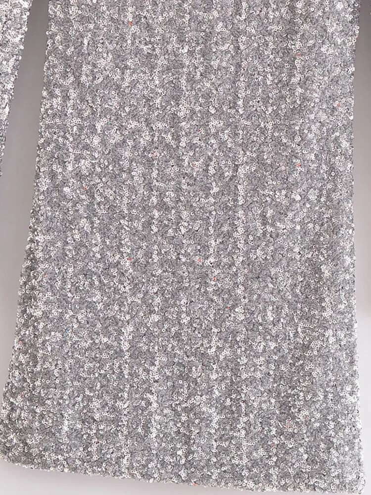 2025 Women's Sequin Mini Dress Fashion Long Sleeve Elegant Short For Women Sexy Backless Party Dresses