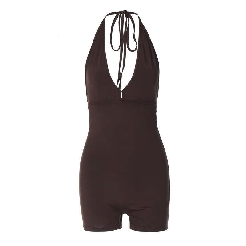 European American style women's summer products fashionable and sexy backless pleated lace up jumpsuit wholesale 2025 new casual versatile fashio