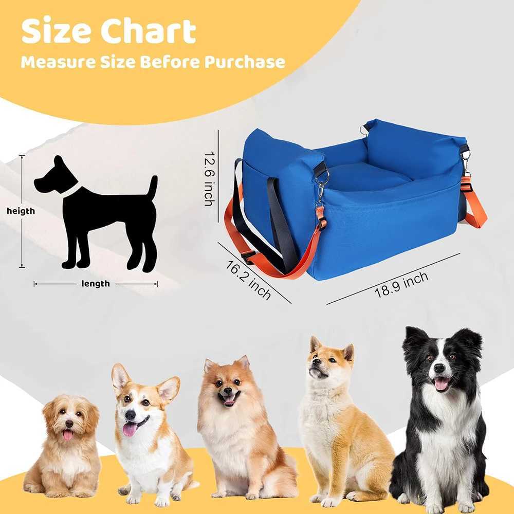 Others Dog Carrier Dog Car Seat for Small Dogs Fully Detachable and Washable Pet Dog Car seats Soft Dog Booster Sofa Travel Carrier Bed H250213