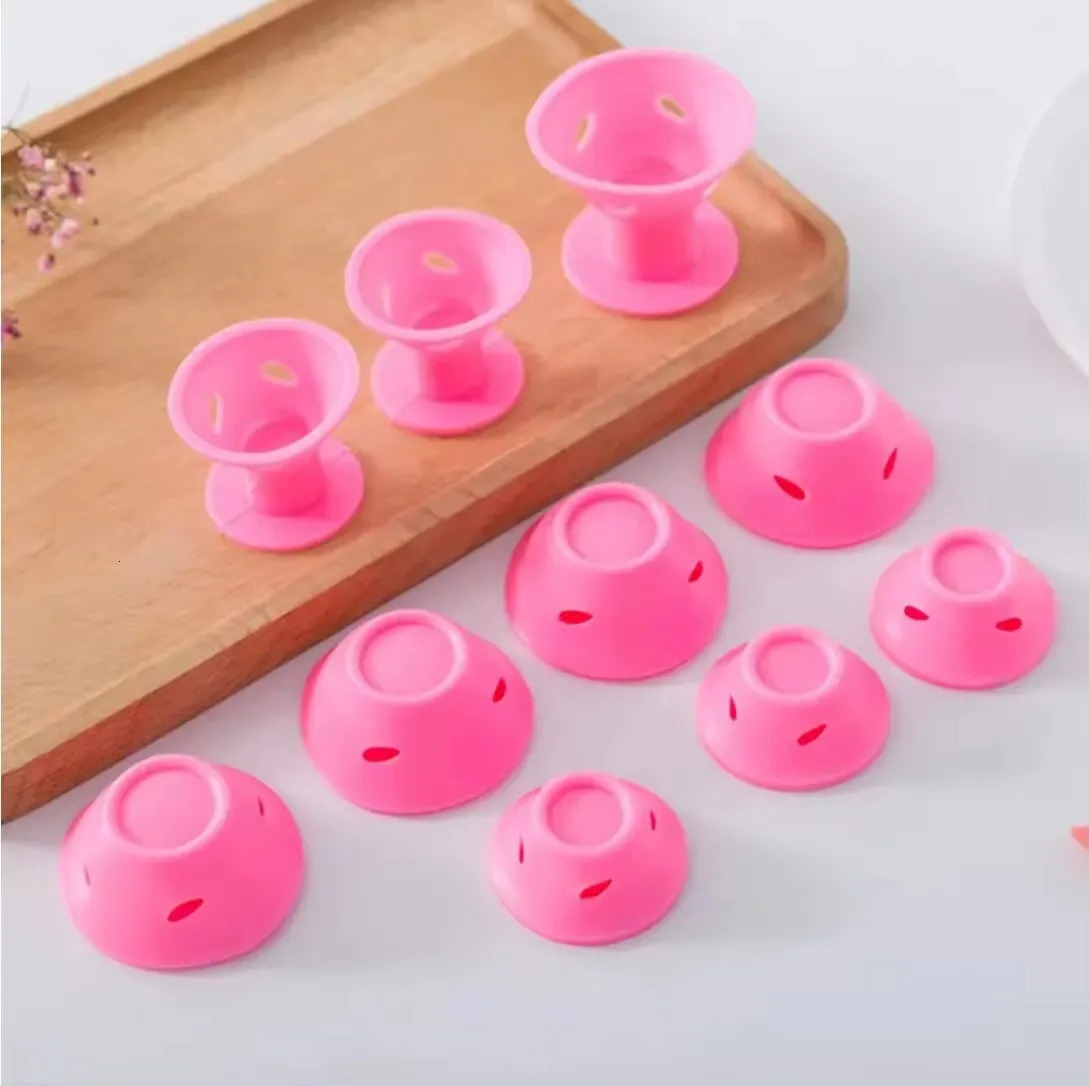 10/20pcs Soft Rubber Hair Curlers Silicone Heatless Hair Rollers Clips No Hurt Hair Rollers Hairdressing DIY Hair Styling Tools 250214