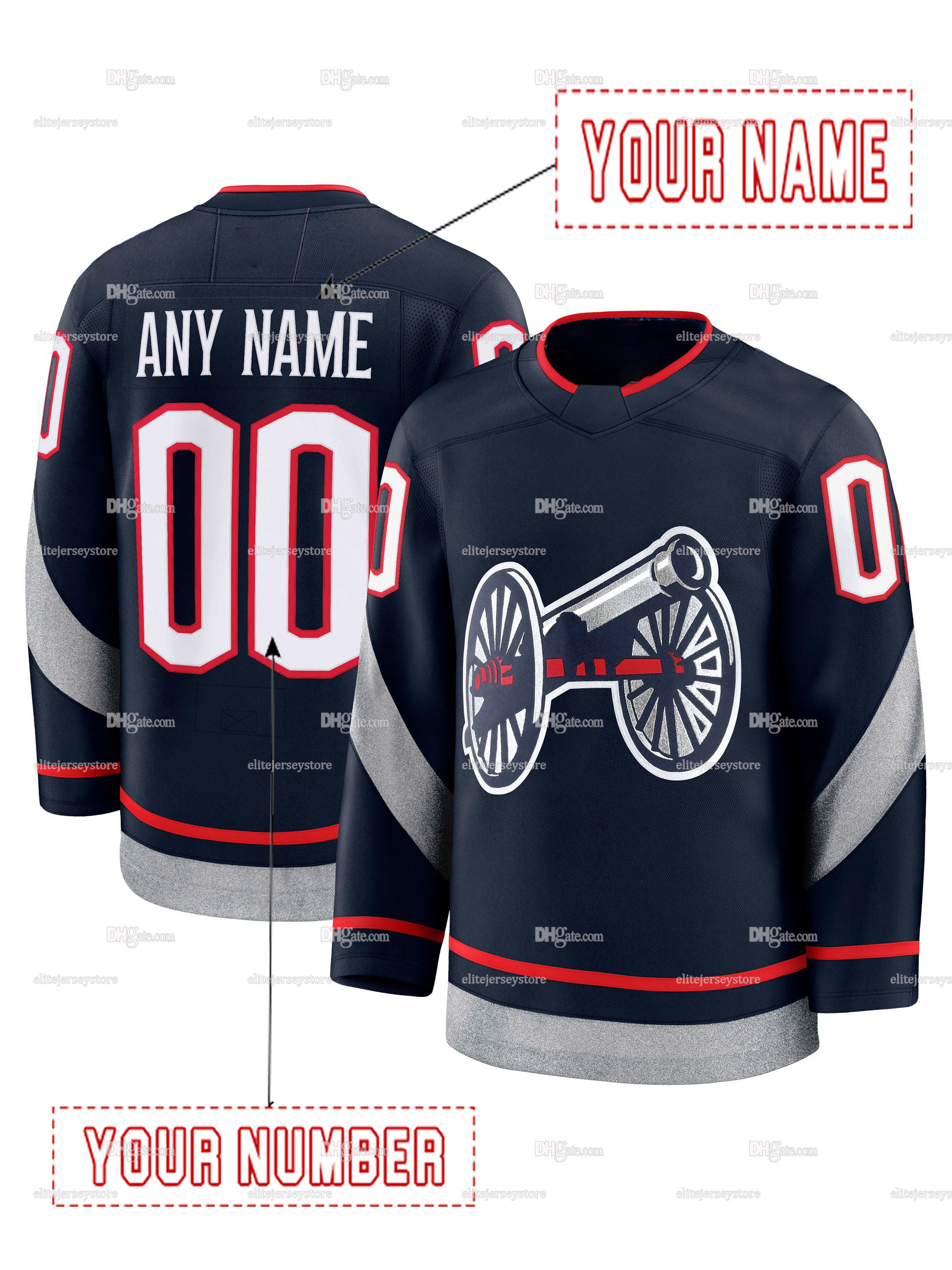 Personalized Custom 2025 Stadium Series Hockey Jersey Marchenko Werenski Fantilli Gaudreau Jenner Johnson Merzlikins Embroidered Letter Number Design