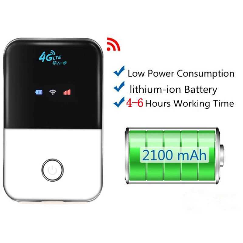 TIANJIE 4G Lte Pocket Wifi Router Car Mobile Hotspot Wireless Broadband Mifi Unlocked Modem With Sim Card SlotXJ250214